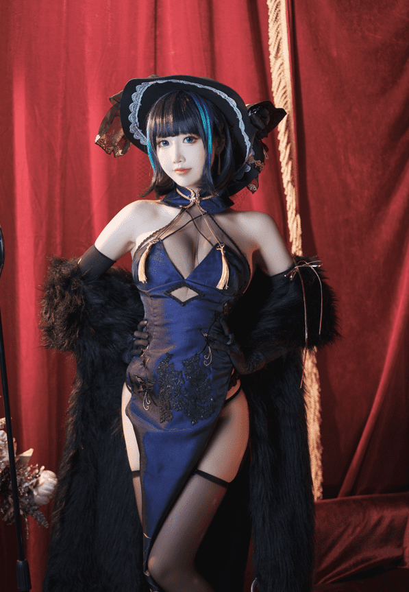 面饼仙儿–NO.108 柴郡旗袍 [21P1V-790MB]预览图 2