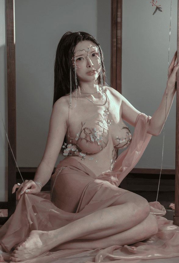 秋和柯基 – NO.63 粉 桃花神 [34P1V-639MB]预览图 3