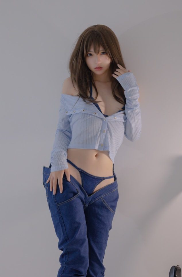 疯猫ss – NO.150 2022 夏日限定A本 吉他妹妹 牛仔裤[20P-434MB]预览图 3