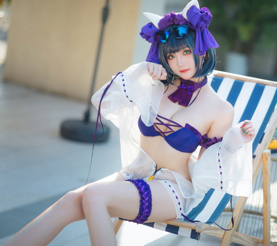 瓜希酱 – NO.75 柴郡泳装 [32P-102MB]预览图 2