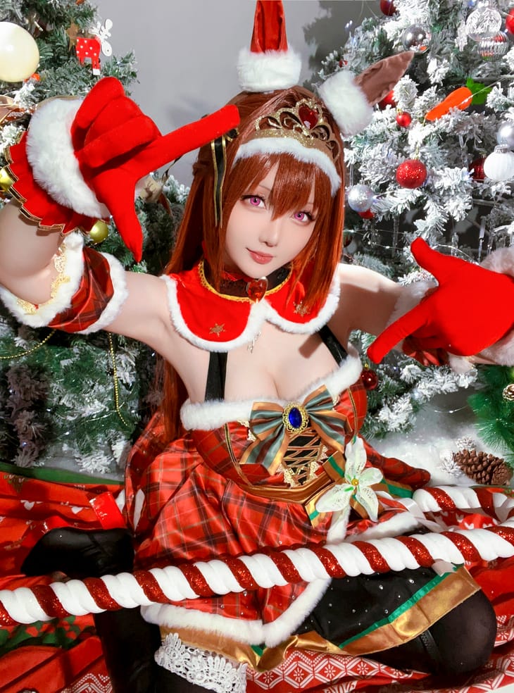 星之迟迟 NO.179 2023年12月计划A 赛马娘-大和赤骥 圣诞衣装 [47P-330M]预览图 2