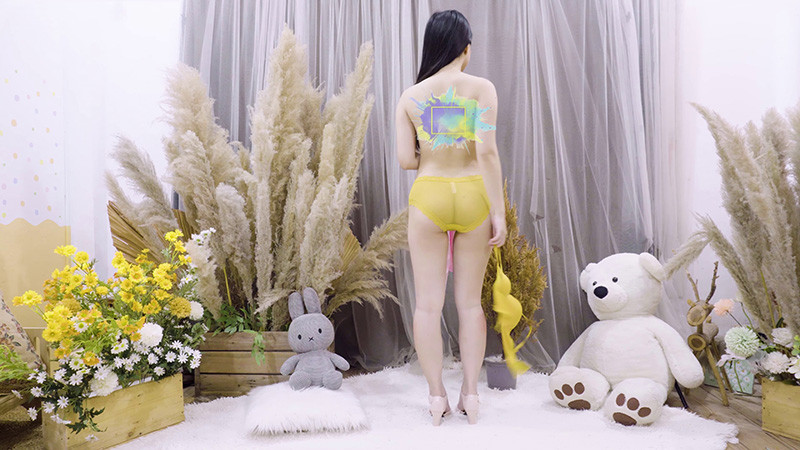 [写真]Lookbook时装秀模特Rose淡黄色微透情趣内衣换装预览图 2