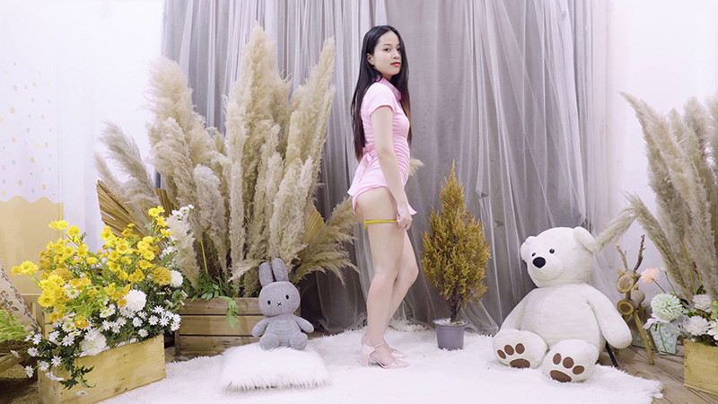 [写真]Lookbook时装秀模特Rose淡黄色微透情趣内衣换装预览图 4