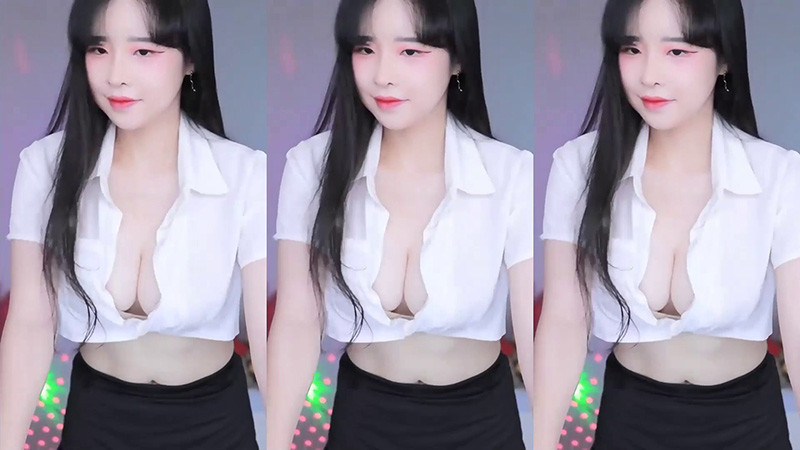 [BJ]韩国主播朵拉低胸超短裙抖胸热舞预览图 2
