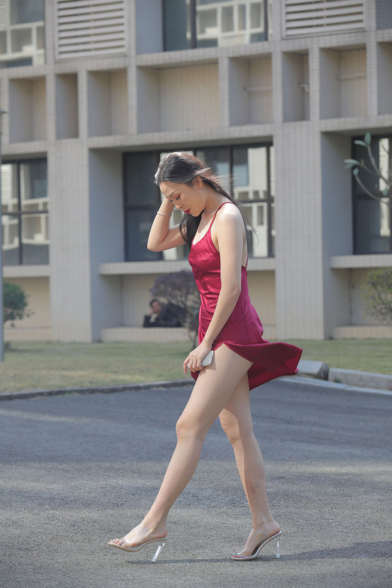 [街拍]F68.气质御姐的红色连衣裙[图片/视频/3.08G]预览图 4