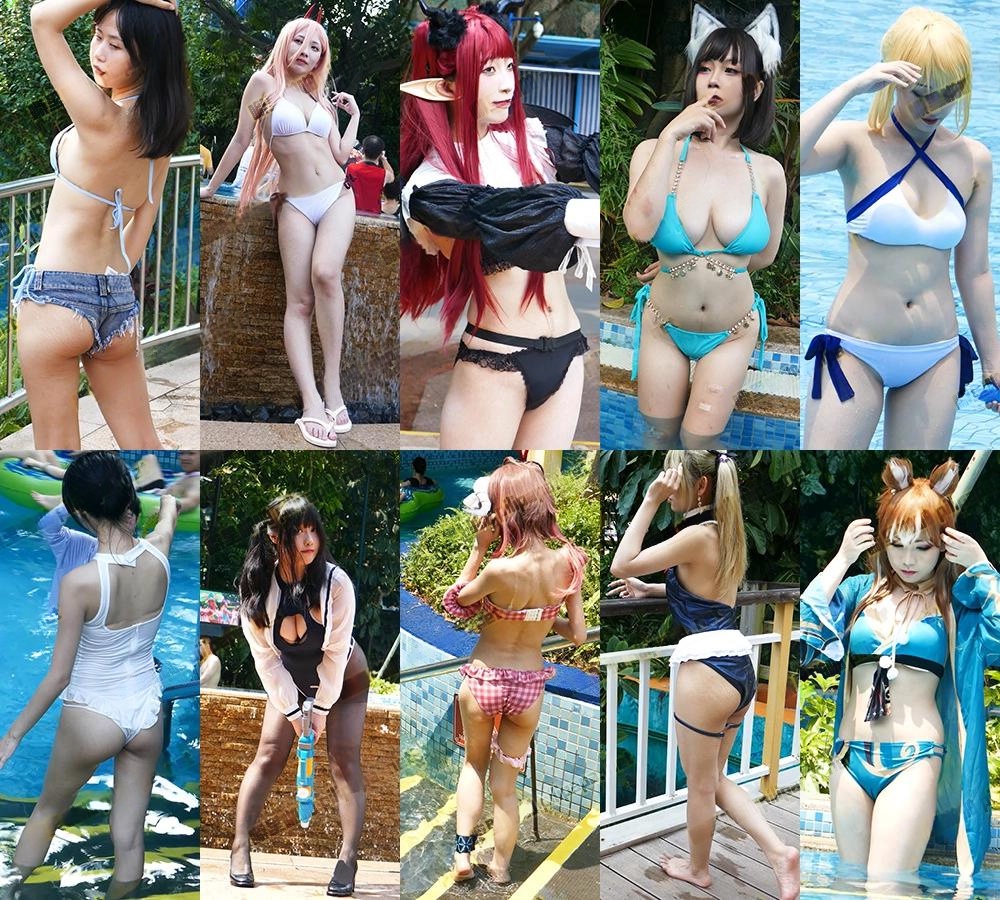 [展会]广州长隆二次元漫展泳衣cosplay妹子合集
